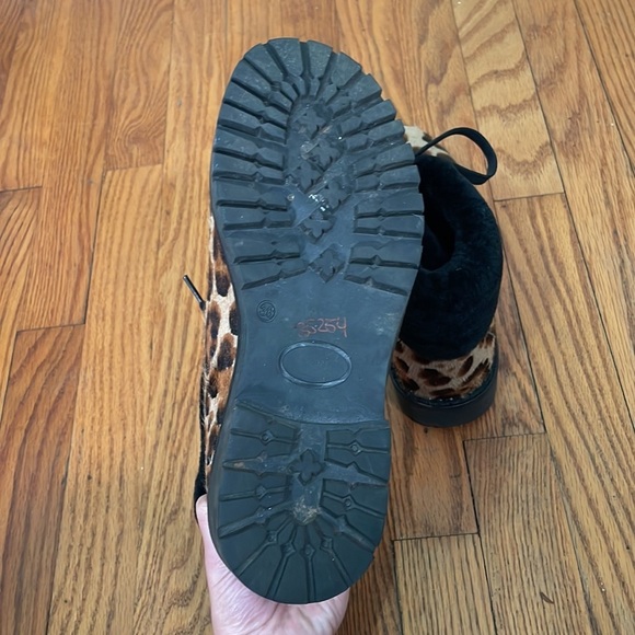 Oscar Sport Lace Up Kira Leopard Boots size 38 US 7-7.5 leather - Picture 7 of 9